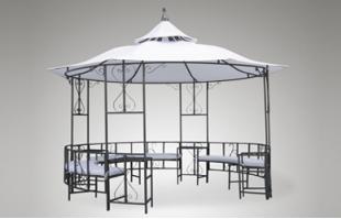 CLM-008 Garden gazebo with cushio